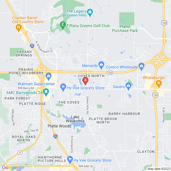 KC Foot Care: Thomas Bembynista, DPM location map: 8530 N Green Hills Rd, Kansas City, MO